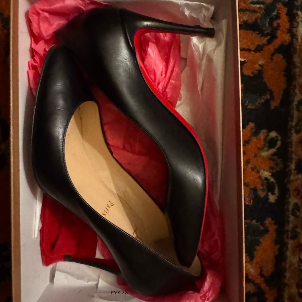 Christian Louboutin Black Leather Heels